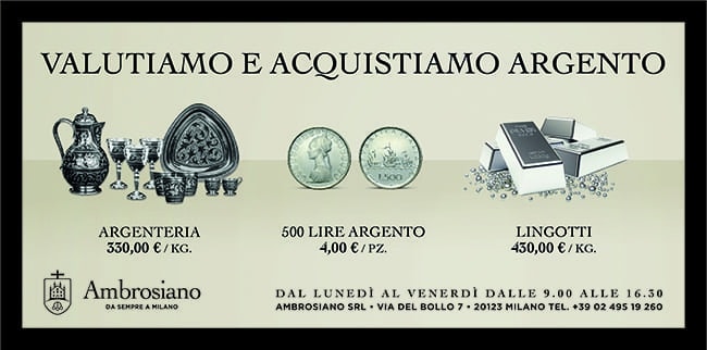 Compro Oro, Argento, Orologi di Lusso, Monete a Milano - Ambrosiano Srl